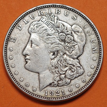 ESTADOS UNIDOS 1 DOLAR 1921 D MORGAN KM.110 MONEDA DE PLATA MBC USA $1 Dollar Coin @ULTIMO AÑO DE FABRICACION@ R/2