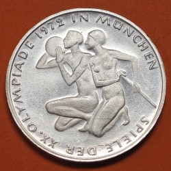 ALEMANIA 10 MARCOS 1972 F ATLETAS - OLIMPIADA DE MUNICH KM.132 MONEDA DE PLATA EBC/SC- GERMANY Marks silver R/3