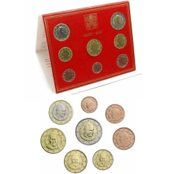 VATICANO CARTERA OFICIAL EUROS 2015 BU SET PAPA FRANCISCO 1+2+5+10+20+50 CENTIMOS 1 EURO + 2 EUROS 2015 SC 8 MONEDAS