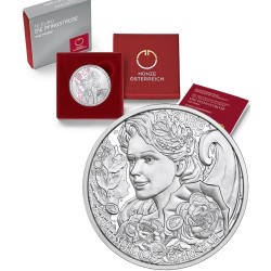 . @COLORES - PROOF@ AUSTRIA 10 EUROS 2024 FLOR PEONIA Serie THE LANGUAJE OF FLOWERS 6ª MONEDA DE PLATA ESTUCHE