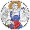 * PROOF + COLORES * AUSTRIA 10 EUROS 2025 LINO DIRNDL Serie TRAJES TRADICIONALES 1ª MONEDA de PLATA Estuche