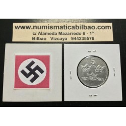 SUECIA 5 ORE 1948 CORONAS KM.812 MONEDA DE HIERRO OCUPACION NAZI III REICH WWII Sweden