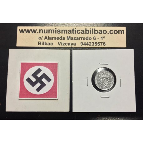 SUECIA 1 ORE 1950 CORONAS KM.810 MONEDA DE HIERRO OCUPACION NAZI III REICH WWII Sweden