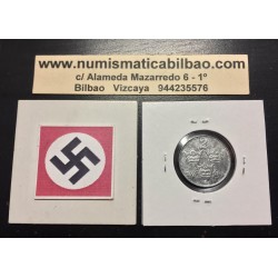 SUECIA 2 ORE 1950 CORONAS KM.811 @RARA@ MONEDA DE HIERRO OCUPACION NAZI III REICH WWII Sweden