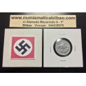 SUIZA 2 RAPPEN 1945 B VALOR KM.4A MONEDA DE ZINC OCUPACION NAZI III REICH WWII Switzerland @RARA@