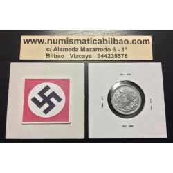 SUIZA 2 RAPPEN 1945 B VALOR KM.4A MONEDA DE ZINC OCUPACION NAZI III REICH WWII Switzerland @RARA@