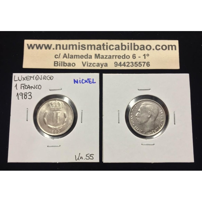 LUXEMBURGO 1 FRANCO 1981 GRAN DUQUE KM.55 MONEDA DE NICKEL SC LUXEMBOURG Franc