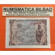 ESPAÑA 1 PESETA 1945 JUNIO REINA ISABEL LA CATOLICA SIN SERIE 4747030 Pick 128 BILLETE SIN CIRCULAR @DEFECTOS@ Spain