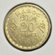 @OFERTA@ MARRUECOS 20 FRANCOS 1952 AH1371 ESTRELLA MOHAMMED V KM.50 MONEDA DE LATON SC- Morocco francs
