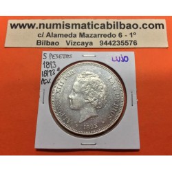 .AMADEO I 5 PESETAS 1871 * 18/71 SDM PLATA ESPAÑA 4 DURO SILVER