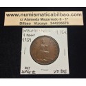 INGLATERRA 1 PENIQUE 1939 BRITANNIA JORGE VI KM.845 MONEDA DE BRONCE SC- UK penny coin WWII