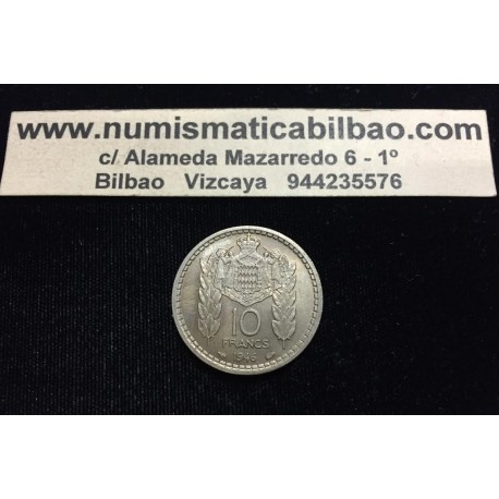 MONACO 10 FRANCOS 1946 PRINCIPE LUIS II KM.123 MONEDA DE NICKEL @LUJO@ Francs Louis II