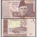 PAKISTAN 20 RUPIAS 2005 MOHAMMED ALI JINNAH y RUINAS ANTIGUAS Pick 46A BILLETE SC BANKNOTE RUPEES UNC