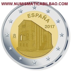 ESPAÑA 2 EUROS 2017 IGLESIA SANTA MARIA DEL NARANCO SC MONEDA CONMEMORATIVA Spain Spanien