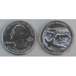 ESTADOS UNIDOS 25 CENTAVOS 2017 D PARQUE NACIONAL EFFIGY MOUNDS en IOWA MONEDA DE NICKEL SC USA QUARTER