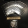 25 BOLSAS INDIVIDUALES DE PLASTICO PARA MONEDAS Medida exterior 46 x 46 Milímetros LIBRE DE PVC Bolsa Individual