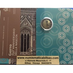 @NOVEDAD@ SAN MARINO 2 EUROS 2017 GIOTTO DI BONDONE 750 ANIVERSARIO DE SU NACIMIENTO SC MONEDA EN ESTUCHE/BLISTER