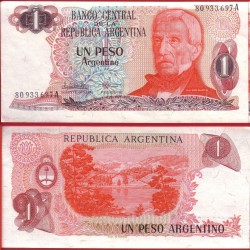 @OFERTA@ ARGENTINA 1 PESO 1983 GENERAL SAN MARTIN Pick 311 Firma 2 @ERROR EN LA FIRMA@ BILLETE SC