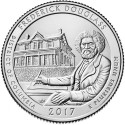 ESTADOS UNIDOS 25 CENTAVOS 2017 D PARQUE NACIONAL FREDERICK DOUGLAS en COLUMBIA MONEDA DE NICKEL SC USA QUARTER