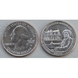 @NOVEDAD@ ESTADOS UNIDOS 25 CENTAVOS 2017 D PARQUE NACIONAL FREDERICK DOUGLAS en COLUMBIA MONEDA DE NICKEL SC USA QUARTER