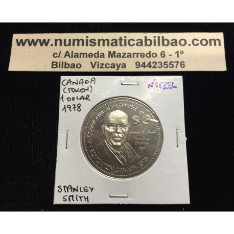 @TOKEN@ CANADA 1 DOLAR 1978 JUEGOS DE LA COMMONWEALTH EN EDMONTON STANLEY SMITH MONEDA DE NICKEL SC Dollar