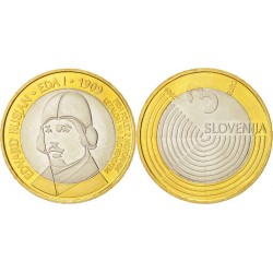 SLOVENIA 3 EUROS 2008 PRESIDENCY UNC BIMETALLIC