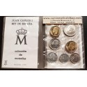 ESPAÑA CARTERA 1982 SC : 1 + 2 + 5 + 25 + 50 +1 moneda x 100 PESETAS 1982 JUAN CARLOS I SIN CIRCULAR 7 MONEDAS