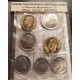 ESPAÑA CARTERA 1982 SC : 1 + 2 + 5 + 25 + 50 +1 moneda x 100 PESETAS 1982 JUAN CARLOS I SIN CIRCULAR 7 MONEDAS