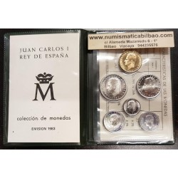 ESPAÑA CARTERA 1983 SC : 1 + 5 + 10 + 25 + 50 PESETAS 1983 + 100 PESETAS 1983 JUAN CARLOS I SIN CIRCULAR @RARA@
