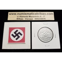 FRANCIA 2 FRANCOS 1943 BAZOR KM*904.1 III REICH NAZI WWII