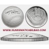 @AGOTADA y RARA@ ESTADOS UNIDOS 1/2 DOLLAR 2014 PELOTA y GUANTE DE BEISBOL MONEDA DE NICKEL PROOF ESTUCHE Baseball Hall Of Fame