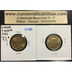ESPAÑA 1 PESETA 1966 * 19 72 FRANCISCO FRANCO ESTADO ESPAÑOL MONEDA DE LATON SIN CIRCULAR