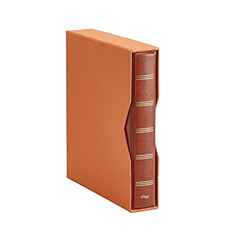 ALBUM PARDO 3/4 para MONEDAS, BILLETES, POSTALES, FOTOS... modelo 134006 color MARRON/CUERO para todas las HOJAS PARDO PEQUEÑAS