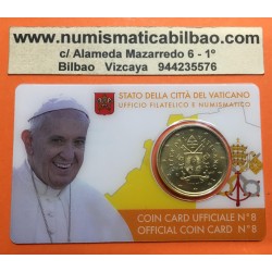 . 2015 VATICANO 50 CENTIMOS COINCARD Nº 6 COIN CARD EURO