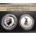 AUSTRALIA 50 CENTAVOS 1999 Año del CONEJO I Serie Lunar MONEDA DE PLATA SILVER 1/2 DOLAR ONZA HALF OZ YEAR OF THE RABBIT