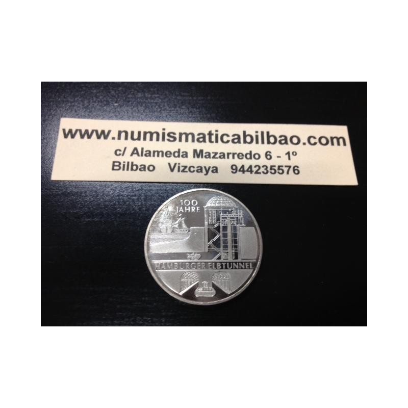  ALEMANIA 10 EUROS 2011 J TUNEL DE HAMBURGO MONEDA DE NICKEL SC BRD Euro coin