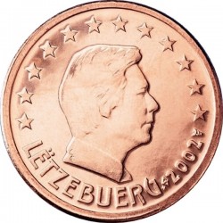 LUXEMBURGO 2 CENTIMOS 2002 GRAN DUQUE JEAN KM.76 MONEDA DE COBRE SC Luxemburg 2 Cts Euro coin