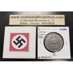 ITALIA 1 LIRA 1942 R Año XX VALOR III REICH NAZI @RARA@