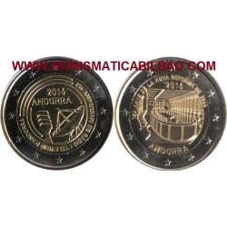 ANDORRA 2 EUROS 2016 Pareja de 2 monedas RADIO y TELEVISION 25 Aniversario + REFORMA DE 1866 SC @RARAS@ COINCARD / ESTUCHE