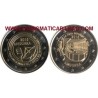 ANDORRA 2 EUROS 2016 Pareja de 2 monedas RADIO y TELEVISION 25 Aniversario + REFORMA DE 1866 SC @RARAS@ COINCARD / ESTUCHE