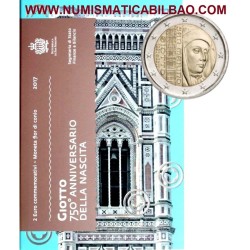 @NOVEDAD@ SAN MARINO 2 EUROS 2017 GIOTTO DI BONDONE 750 ANIVERSARIO DE SU NACIMIENTO SC MONEDA EN ESTUCHE/BLISTER