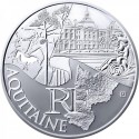 FRANCIA 10 EUROS 2011 Serie REGIONES - AQUITAINE PALACIO KM.1727 MONEDA DE PLATA SC France 10 Euro silver coin