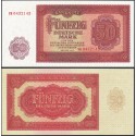 ALEMANIA DEMOCRATICA 50 MARCOS 1955 VALOR y ESCUDO DE LA RDA Pick 20 BILLETE SC East Germany 50 Marks DDR