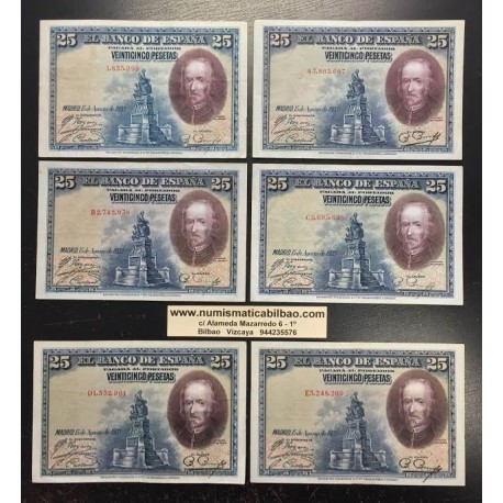 billete 25 pesetas 1928 sin serie