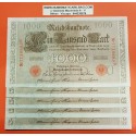 ALEMANIA 1000 MARCOS 1910 IMPERIO MUJERES y AGUILA Serie ROJA Letra U Pick 44 BILLETE SC Germany 1000 Reichsmark UNC BANKNOTE