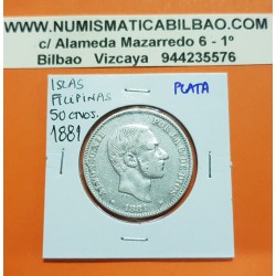 . ALFONSO XIII PUERTO RICO 40 CENTAVOS DE PESO PGV PLATA ESPAÑA