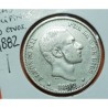 ESPAÑA Rey ALFONSO XII 50 CENTAVOS DE PESO 1882 ESCUDO KM.150 ISLAS FILIPINAS MONEDA DE PLATA @RARA@