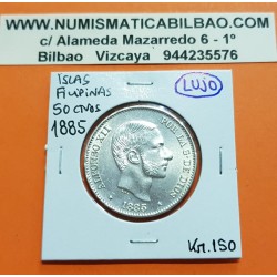 . ALFONSO XIII PUERTO RICO 40 CENTAVOS DE PESO PGV PLATA ESPAÑA