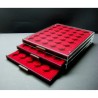 @OFERTA@ BANDEJA LEUCHTTURM MB 26 para MONEDAS DE de EUROS CONMEMORATIVAS 2004 / 2017 @COLOR GRANATE@ CAPSULAS NO INCLUIDAS