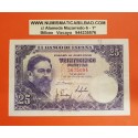 ESPAÑA 25 PESETAS 1954 ISAAC ALBENIZ Sin Serie 5675084 Pick 147 BILLETE MBC Spain banknote